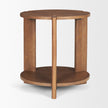Mercana Hisako Mid Brown Open Round Accent Table