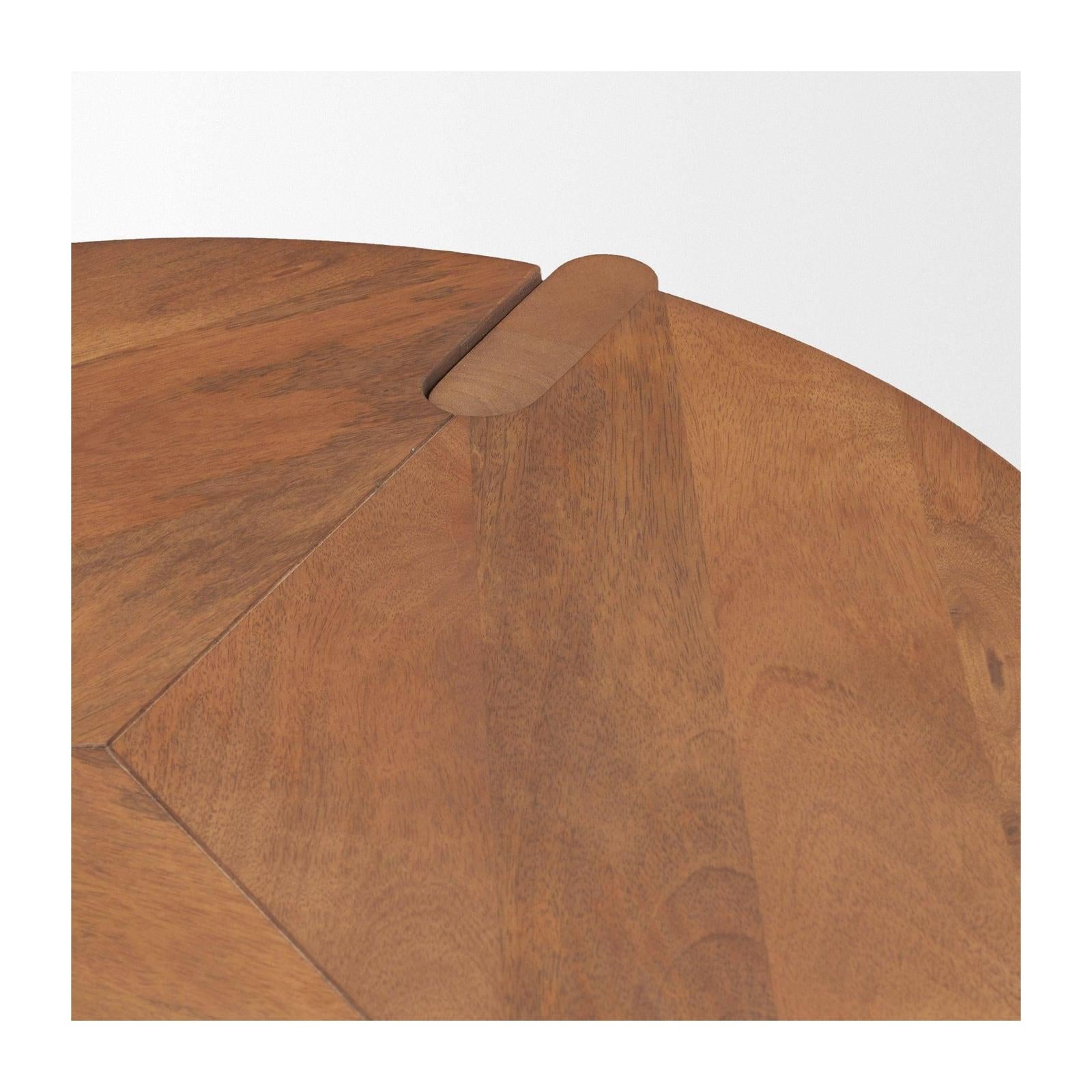 Mercana Hisako Mid Brown Open Round Accent Table
