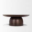 Mercana Sadira Mid-Dark Brown Solid Wood Round Riser