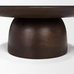 Mercana Sadira Mid-Dark Brown Solid Wood Round Riser
