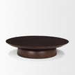 Mercana Sadira Mid-Dark Brown Solid Wood Round Riser