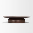 Mercana Sadira Mid-Dark Brown Solid Wood Round Riser
