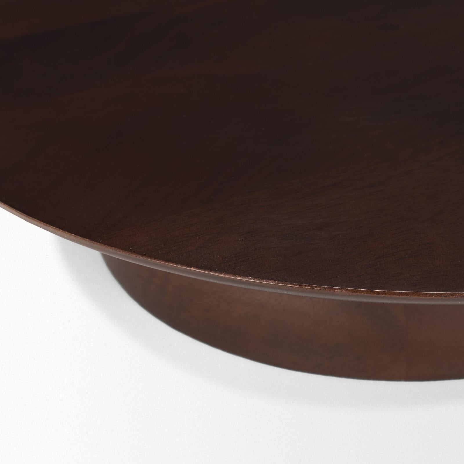Mercana Sadira Mid-Dark Brown Solid Wood Round Riser