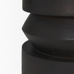 Mercana Rashama Dark Brown Wood Stacked Geometric Round Accent Table
