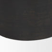 Mercana Rashama Dark Brown Wood Stacked Geometric Round Accent Table
