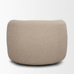 Mercana Kornelia Textured Mushroom Fabric Barrel Accent Chair