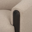 Mercana Kornelia Textured Mushroom Fabric Barrel Accent Chair