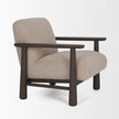 Mercana Willmar Textured Mushroom Gray Fabric Espresso Brown Wood Accent Lounge Chair