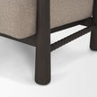 Mercana Willmar Textured Mushroom Gray Fabric Espresso Brown Wood Accent Lounge Chair