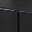 Mercana Rowan Black Oak Wood Closed 4 Door Sideboard