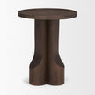Mercana Cayson Dark Brown Sculptural Round Accent Table