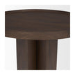 Mercana Cayson Dark Brown Sculptural Round Accent Table