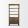 Mercana Belford 2-Door Open Dark Brown Oak Wood Shelving Unit