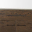 Mercana Belford 2-Door Open Dark Brown Oak Wood Shelving Unit