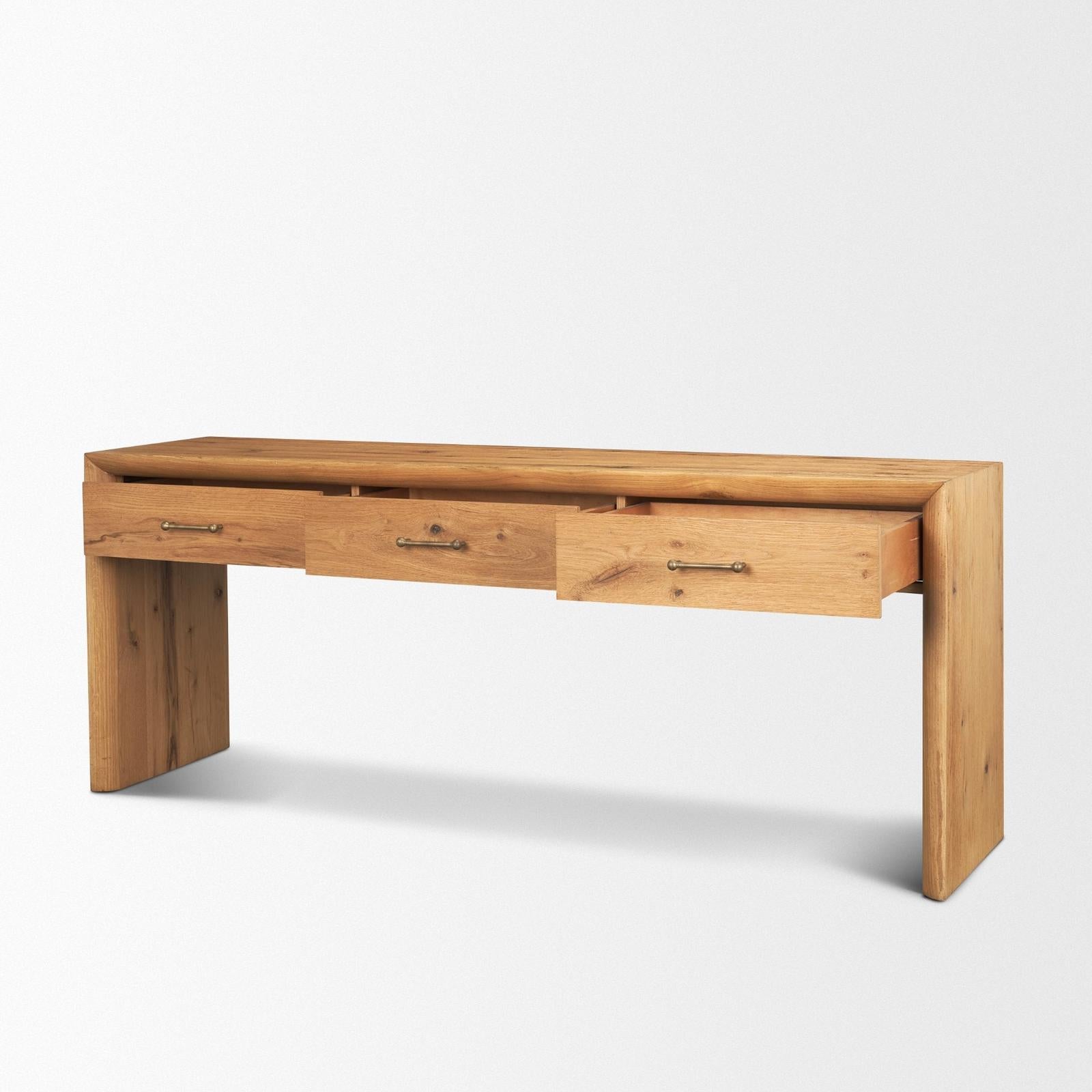 Mercana Belford Oak Wood Console Table