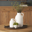 Mercana Jianna Oval Textured Antiqued Gold Metal Tray with Handles