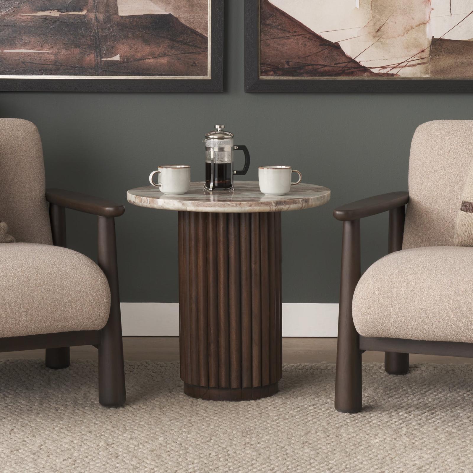Mercana Marbrello Round Side Table