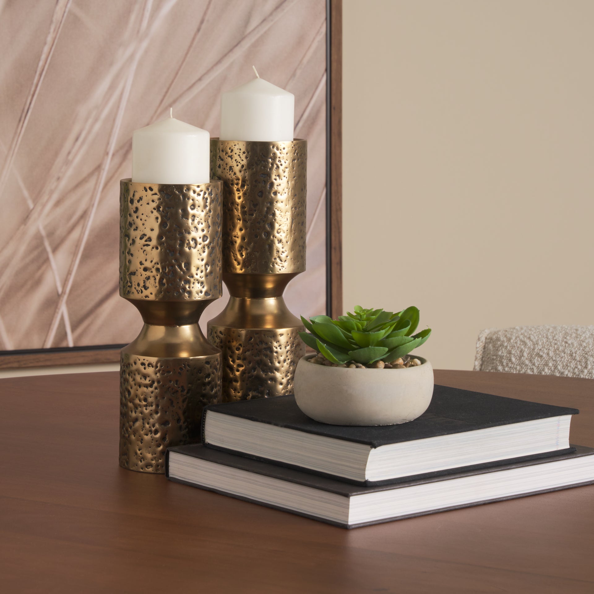 Mercana Akira Metal Pillar Candle Holder