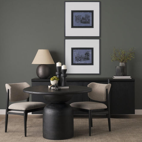 Mercana Atlas Pedestal Base Round Dining Table