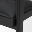 Mercana Reid Framed Black Cane Black Fabric Dining Armchair