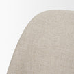 Mercana Abbie Curved Back Oatmeal Fabric Armless Dining Chair