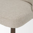 Mercana Abbie Curved Back Oatmeal Fabric Armless Dining Chair