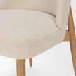 Mercana Abbie Curved Back Oatmeal Fabric Dining Side Chair