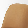 Mercana Abbie Slope Curved Back Tan Leather Dining Side Chair