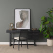 Mercana Grier Solid Wood W/ Black Cane Office Desk