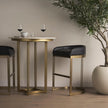 Mercana Hollyfield Gold Metal Base Bar Stool
