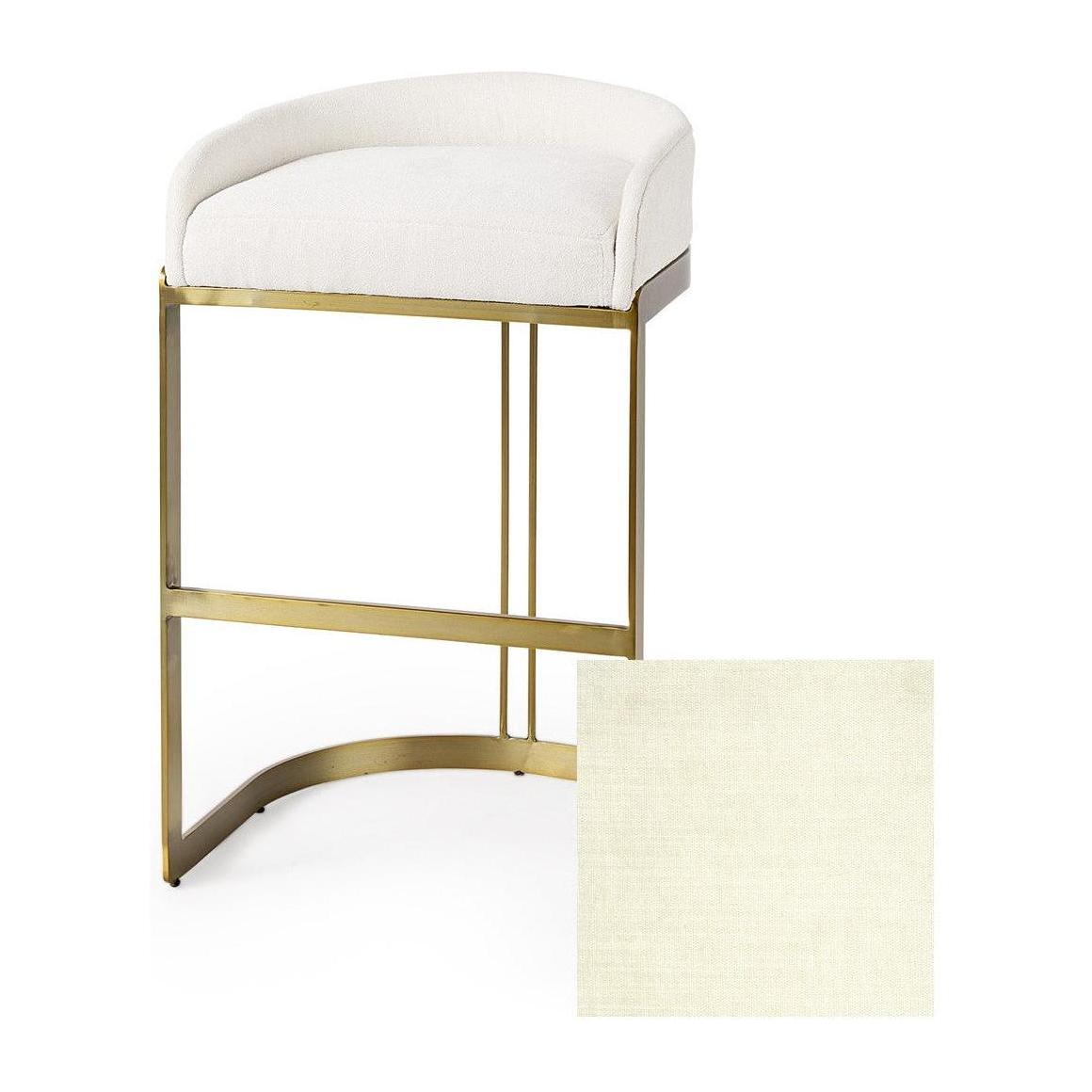 Mercana Hollyfield Gold Metal Base Bar Stool