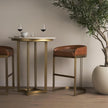 Mercana Hollyfield Gold Metal Base Bar Stool