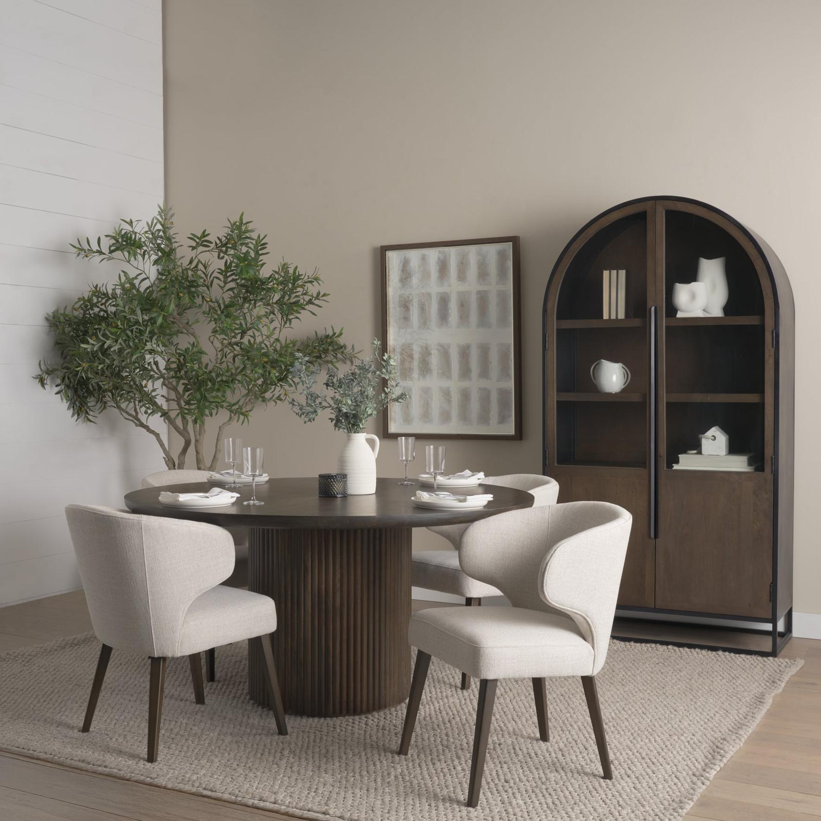 Mercana Niles Wooden Legs Wingback Dining Chair