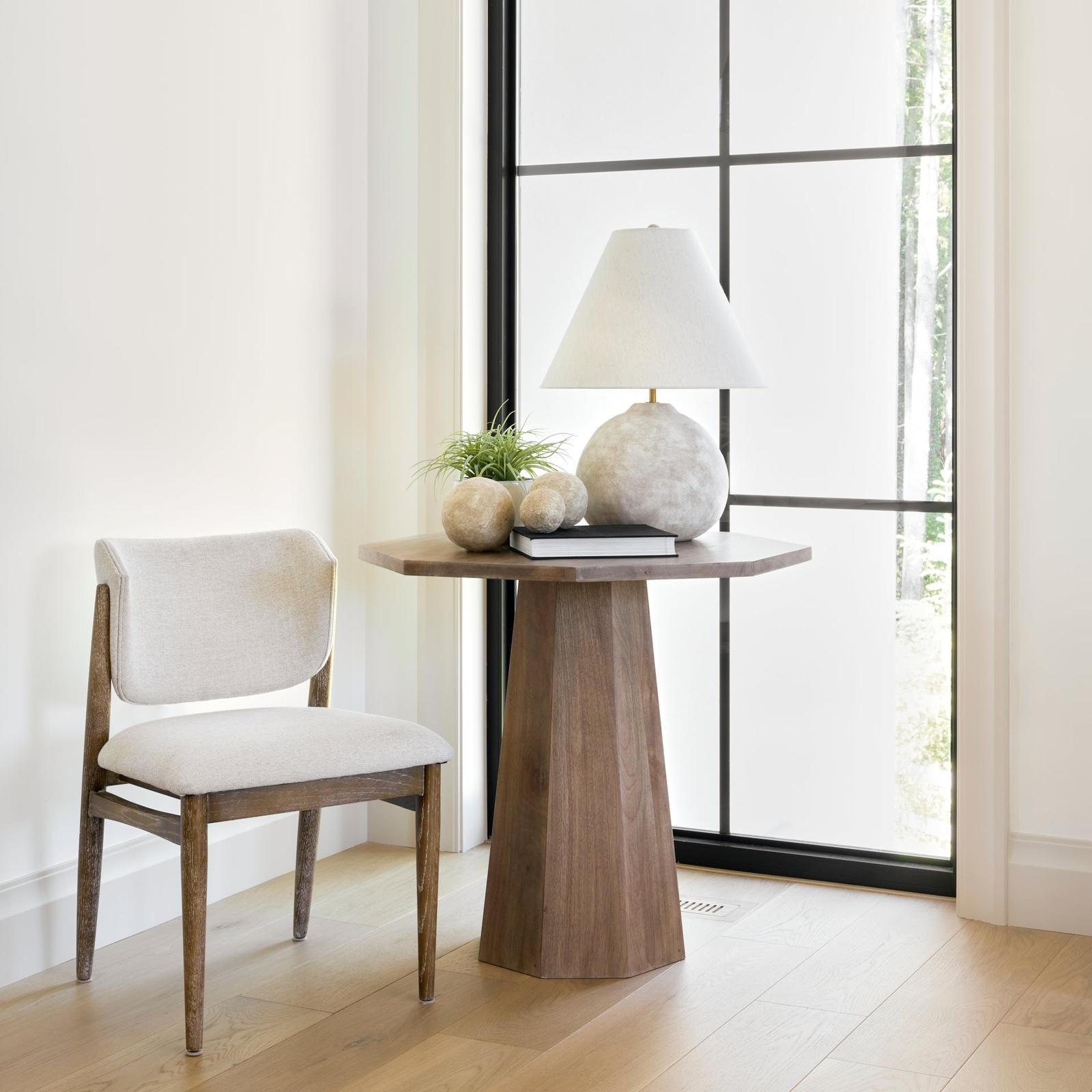 Mercana Cline Upholstered and Light Brown Wood Dining Chair
