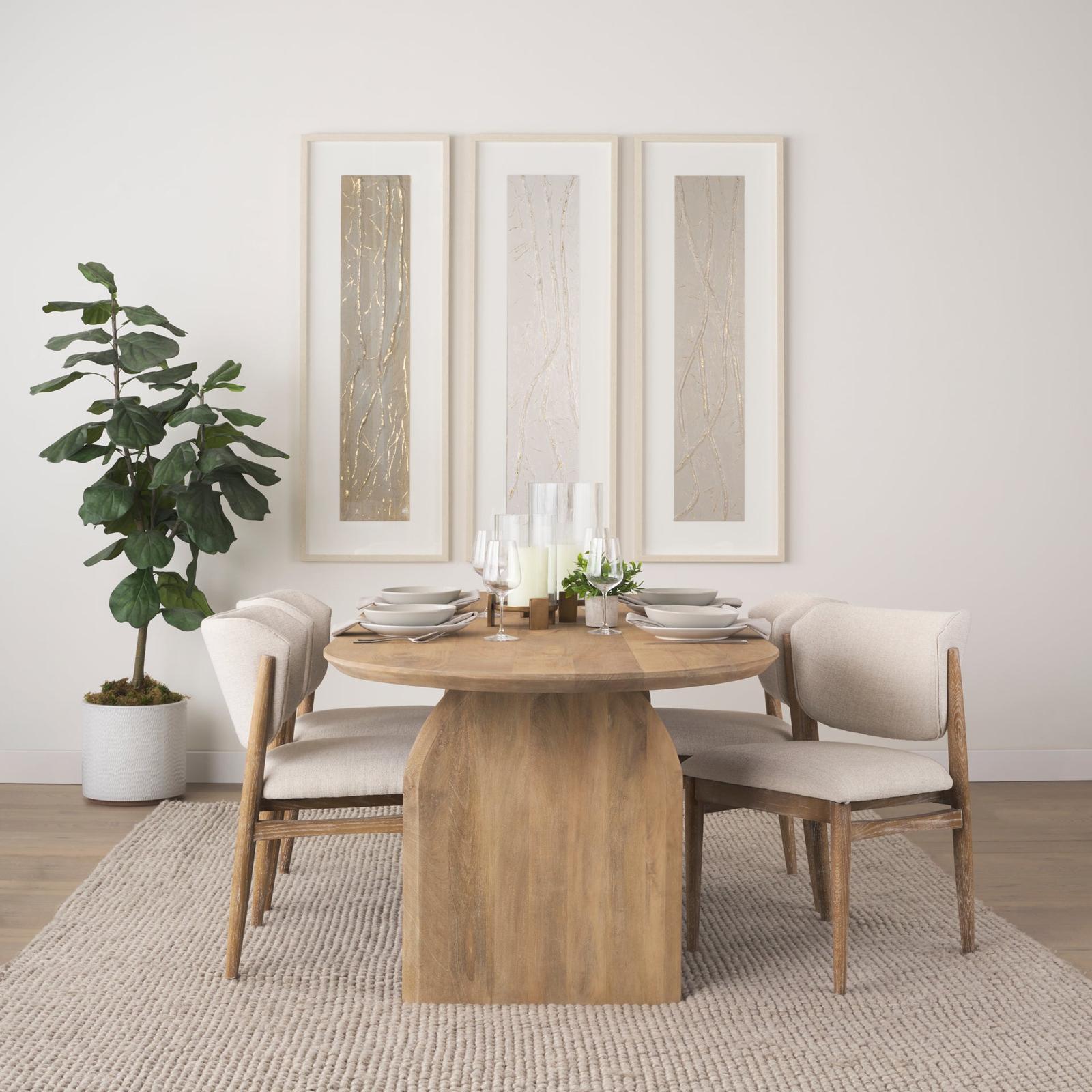 Mercana Cline Upholstered and Light Brown Wood Dining Chair