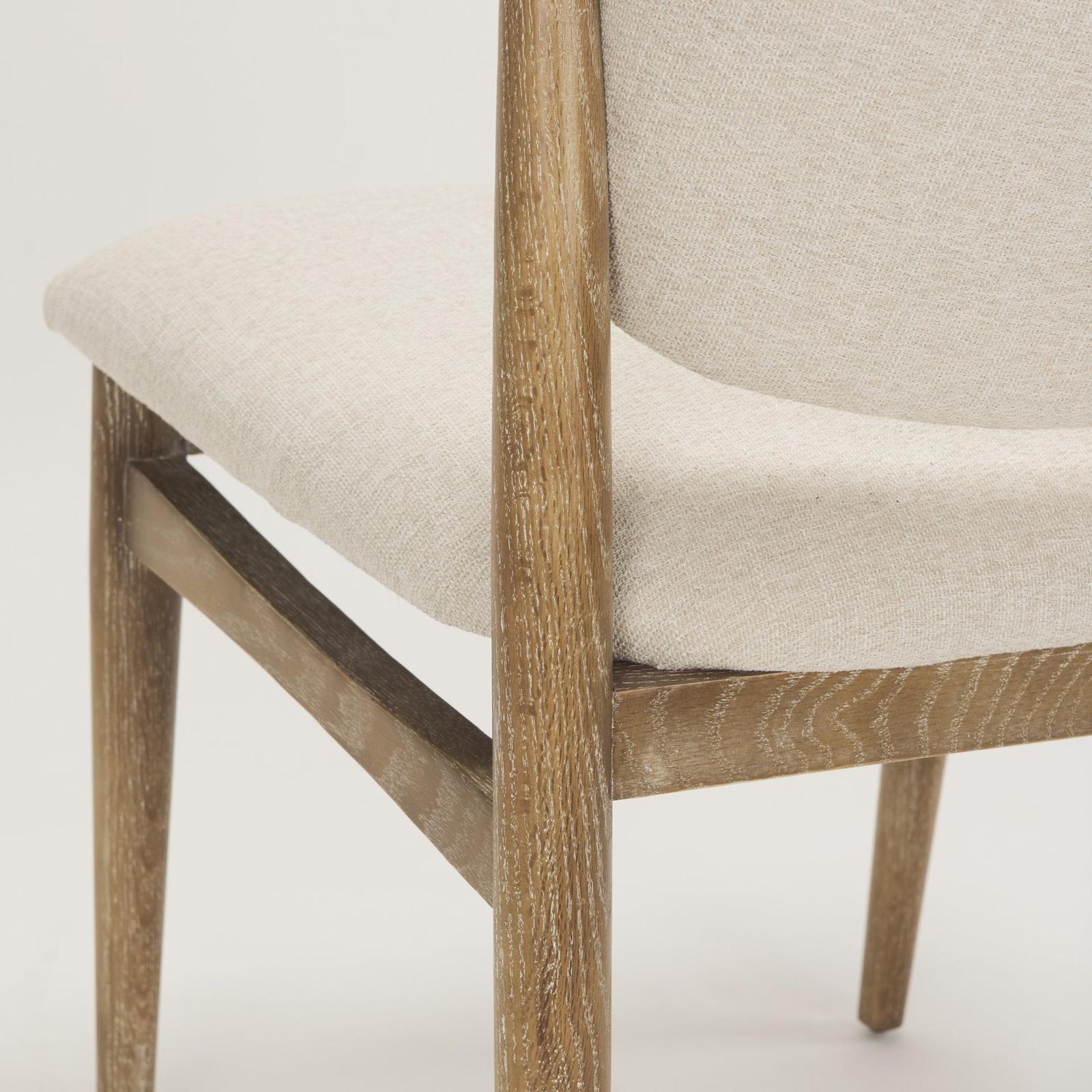 Mercana Cline Upholstered and Light Brown Wood Dining Chair