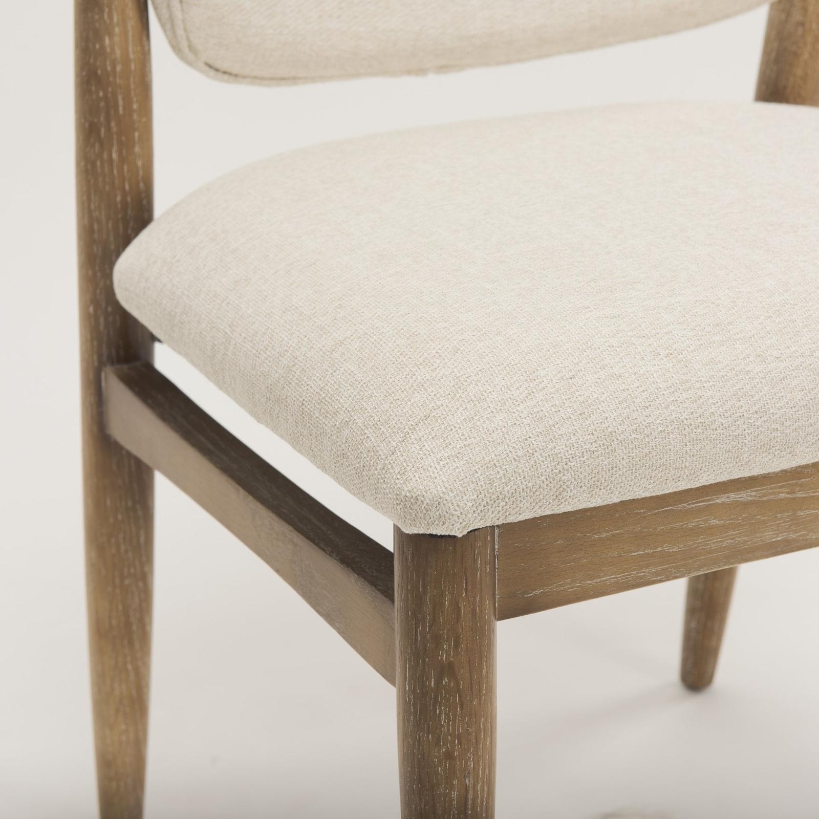Mercana Cline Upholstered and Light Brown Wood Dining Chair