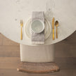 Mercana Clara Fabric Seat and Cane Back Armless Dining Chair