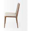 Mercana Clara Fabric Seat and Cane Back Armless Dining Chair
