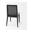 Mercana Clara Fabric Seat and Cane Back Armless Dining Chair