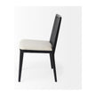 Mercana Clara Fabric Seat and Cane Back Armless Dining Chair