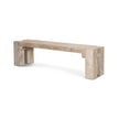 Mercana McArthur Whitewash Reclaimed Wood Bench TOP