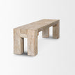 Mercana McArthur Whitewash Reclaimed Wood Bench TOP