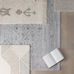 Mercana Kolt Neutral Geometric Patterned Wool Area Rug Clearance