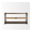 Mercana Bondi Dark Paper Rope Shelf Console Table