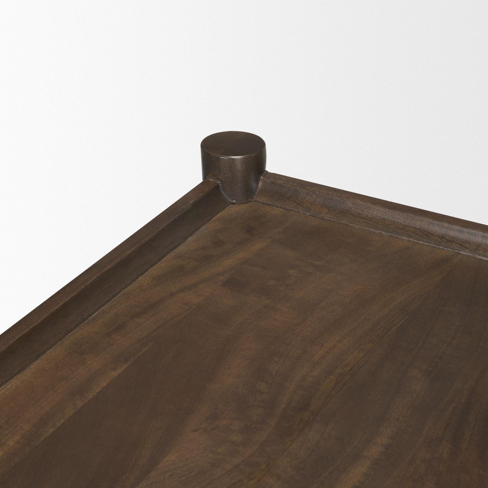 Mercana Bondi Dark Paper Rope Shelf Console Table