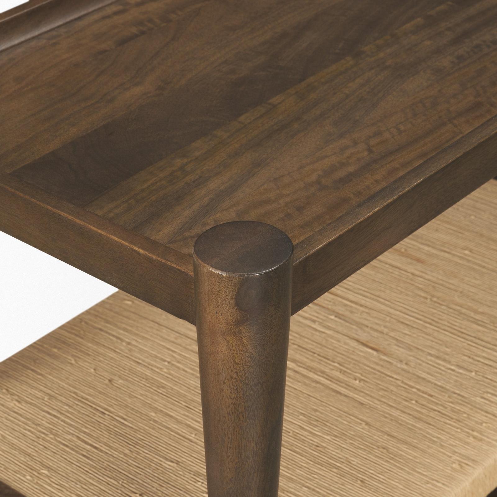 Mercana Bondi Dark Paper Rope Shelf Console Table