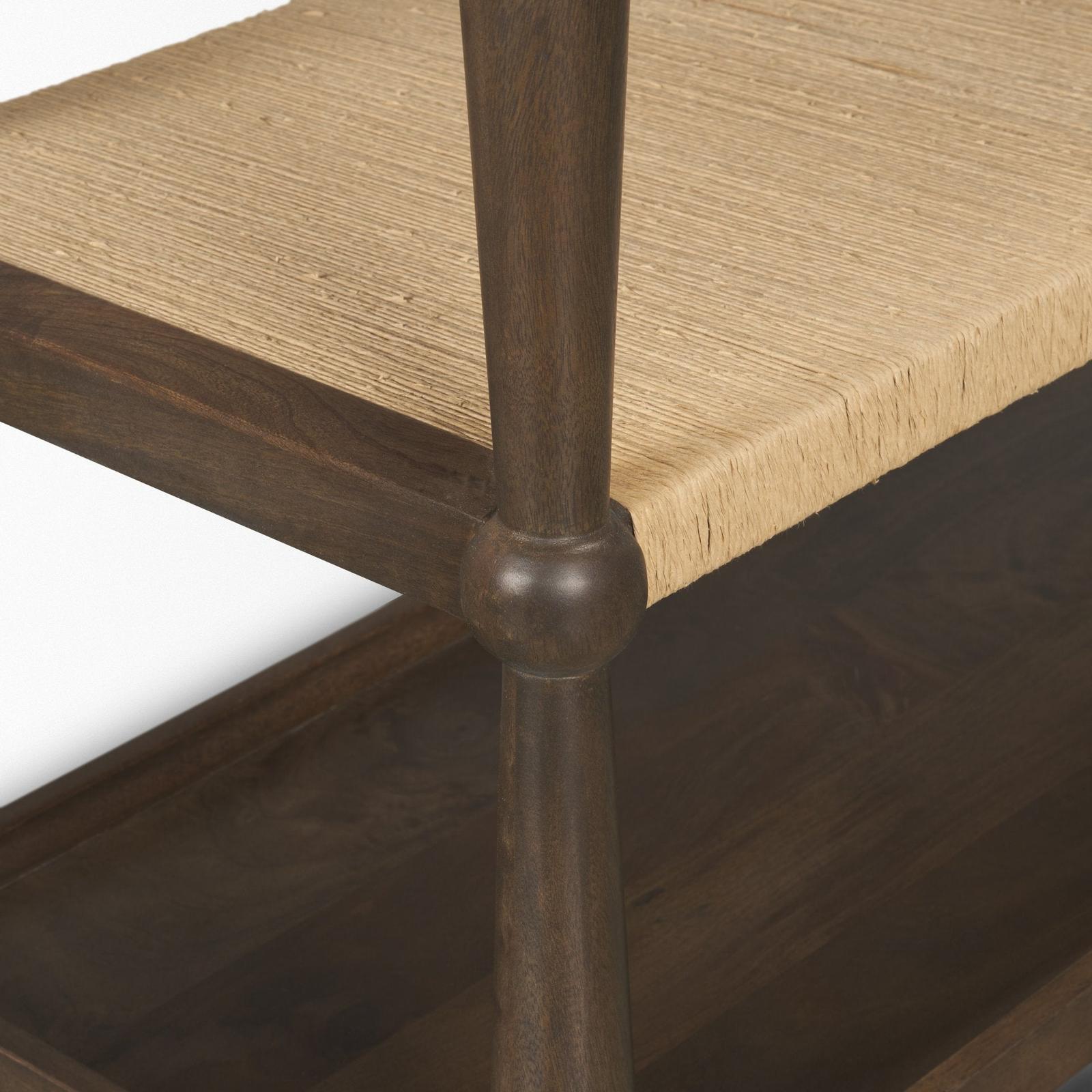 Mercana Bondi Dark Paper Rope Shelf Console Table