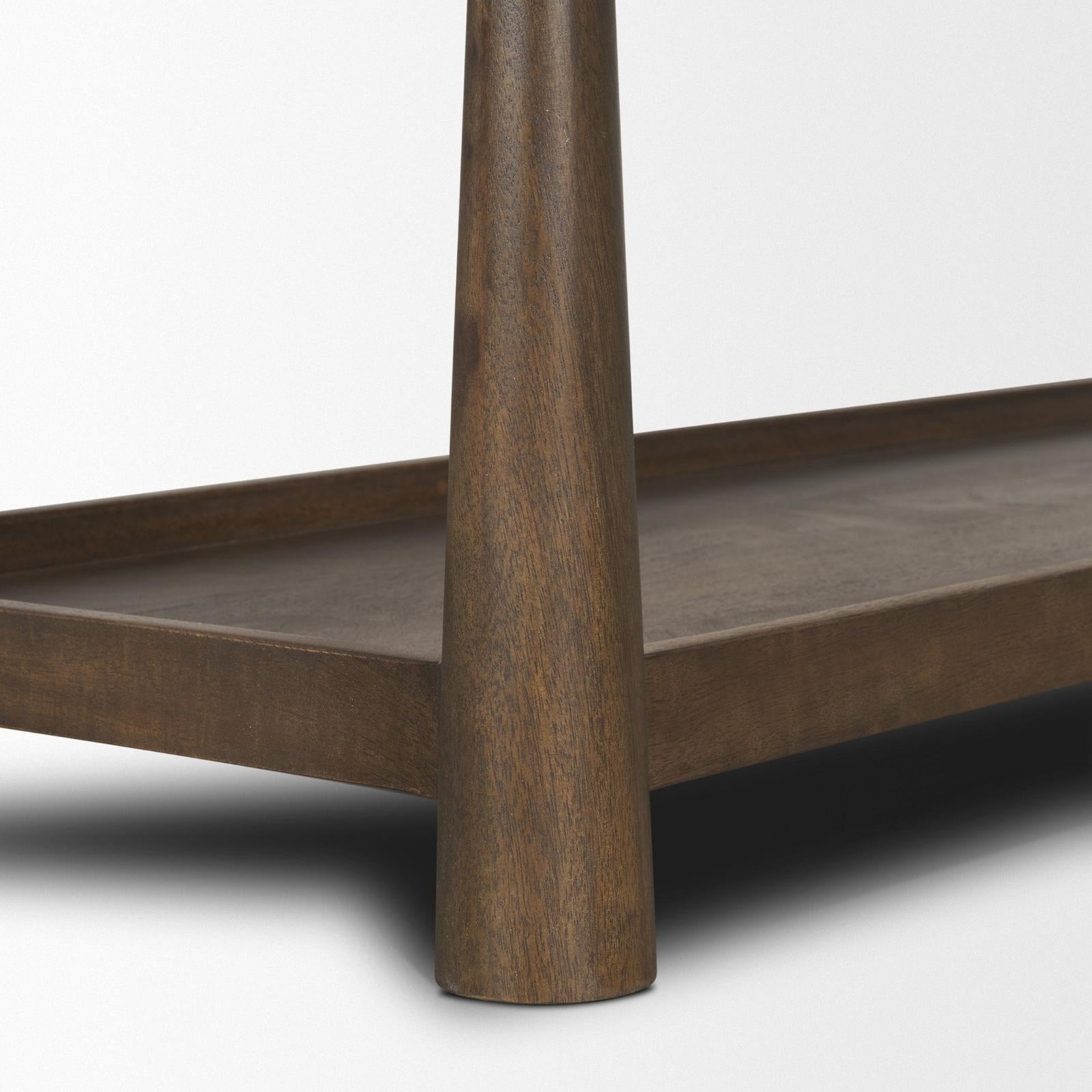 Mercana Bondi Dark Paper Rope Shelf Console Table