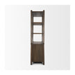 Mercana Bondi 2 Door Open Dark Brown Wood w/ Paper Rope Shelving Unit